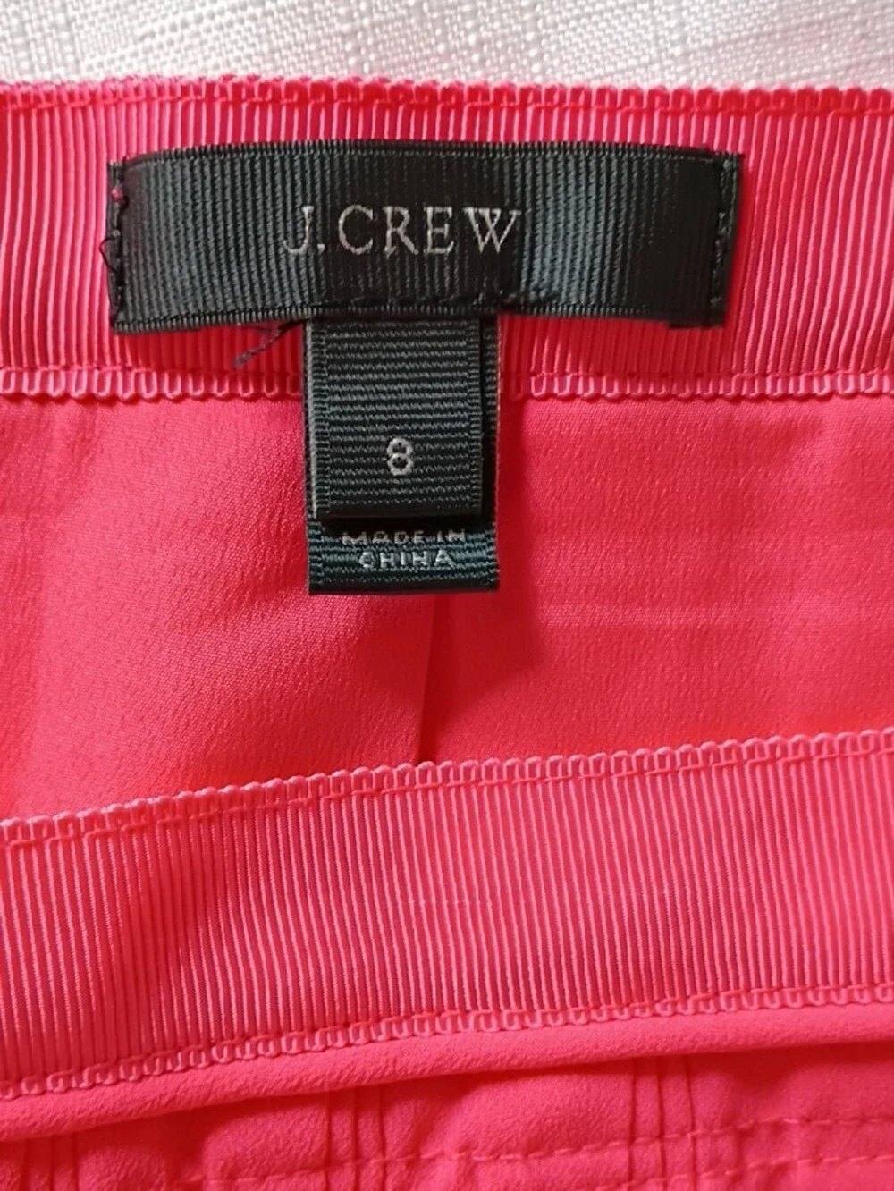J. Crew Women's Coral Pleated Mini Skirt Size 8